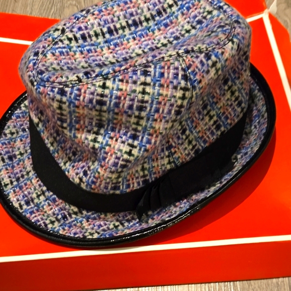 Chic Tweed Fedora Hat - Picture 1 of 3